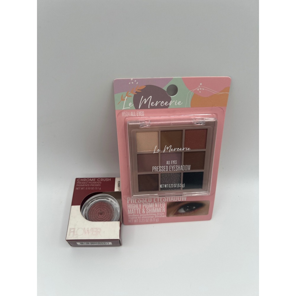 Flower Beauty Chrome Crush Amber & Le Mercerie All Eyes Eyeshadow Palette Bundle